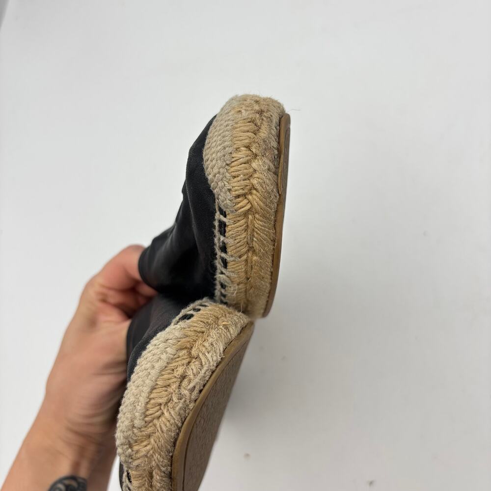 YSL Saint Laurent Logo Leather Espadrille Shoes Women's 39 US 9 - Picture 13 of 15